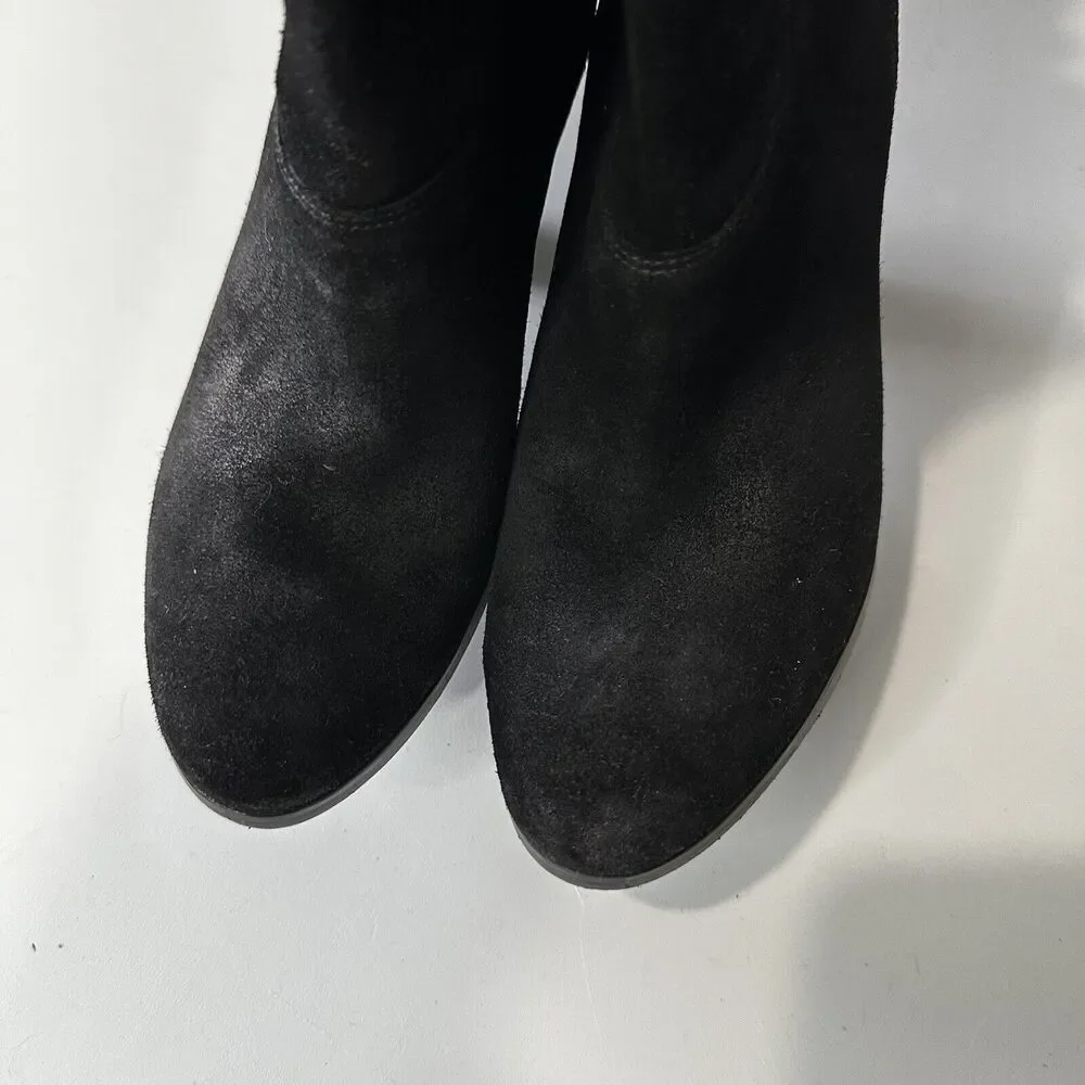 Michael Kors Divia Black Suede Ankle Boot SZ 7.5 37.5